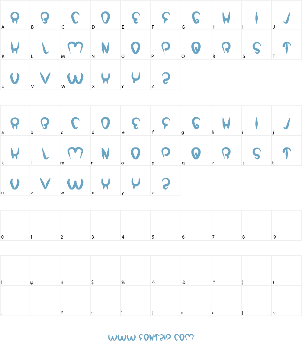 strong in the heart Font Character